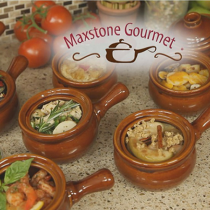 Maxstone Gourmet Cooker - Oala De Gatit Din Ceramica Pentru Cuptorul Cu Microunde 1+1 Cadou
